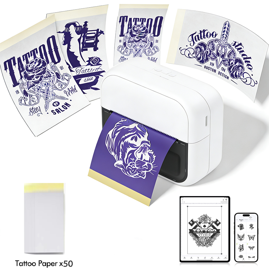 Commercial Book Printing Machines - Mini impresora de tatuajes inalámbrica C50,