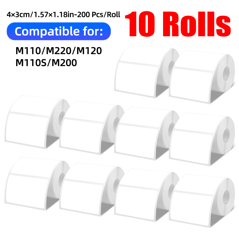 Label Maker - (10 rollos) Papel térmico para etiquetas