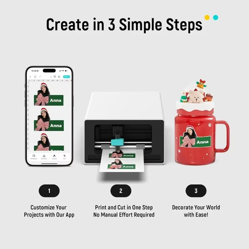 Label Printer - PixCut S1 Máquina para Hacer Pegatinas