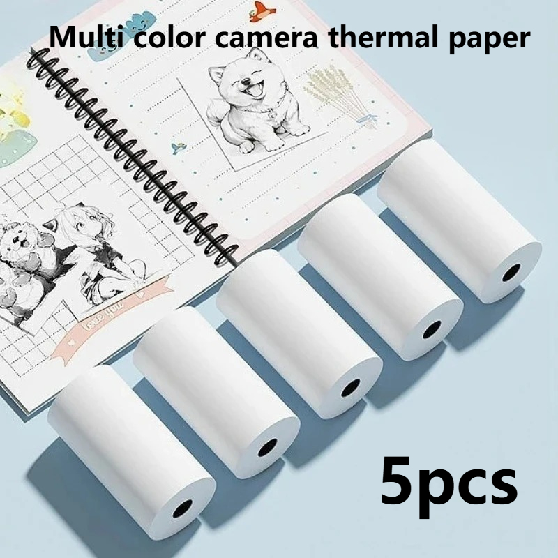 Printer Paper - 5 rollos de pegatinas adhesivas térmicas,