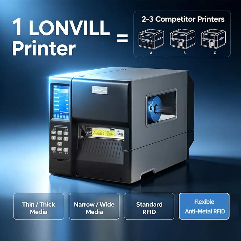 Impresora RFID Industrial LONV - Barcode Printer reseña y precio